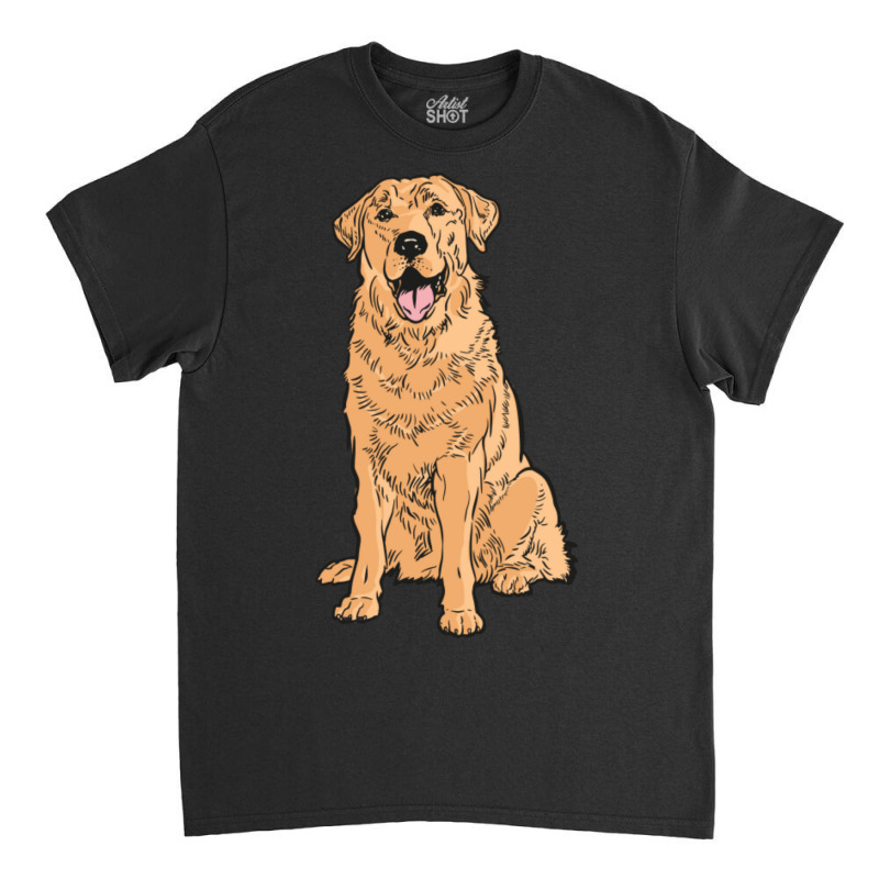 Golden Retriever - Best Family Dog In The World Classic T-shirt | Artistshot