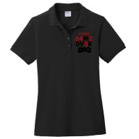 Game Over Leet Code Style - 64m3 0v3r - Red And Black Ladies Polo Shirt | Artistshot