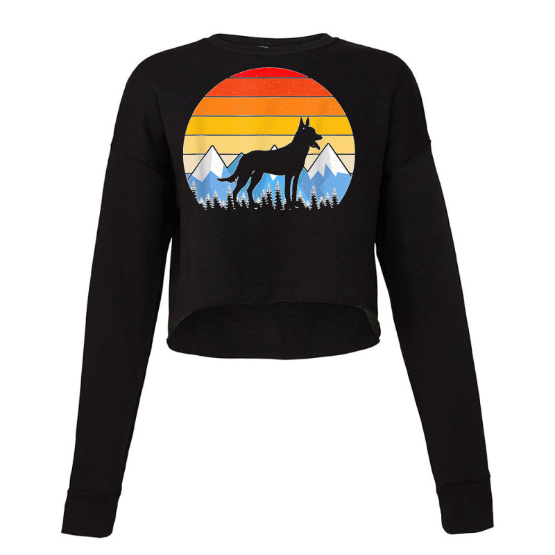 Vintage Retro Belgian Malinois Belgian Malinois Gift Cropped Sweater by RogerKyleFox | Artistshot