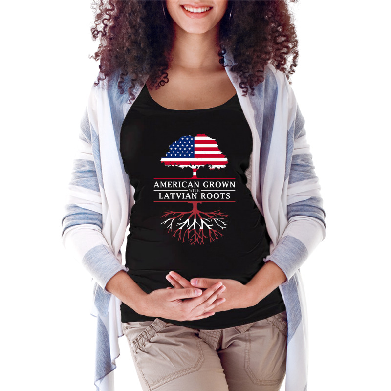 American Grown With Latvian Roots   Latvia Premium T Shirt Maternity Scoop Neck T-shirt by cm-arts | Artistshot