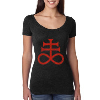 Black Sulphur Symbol Alchemy Leviathan Cross Satan's Cross Women's Triblend Scoop T-shirt | Artistshot