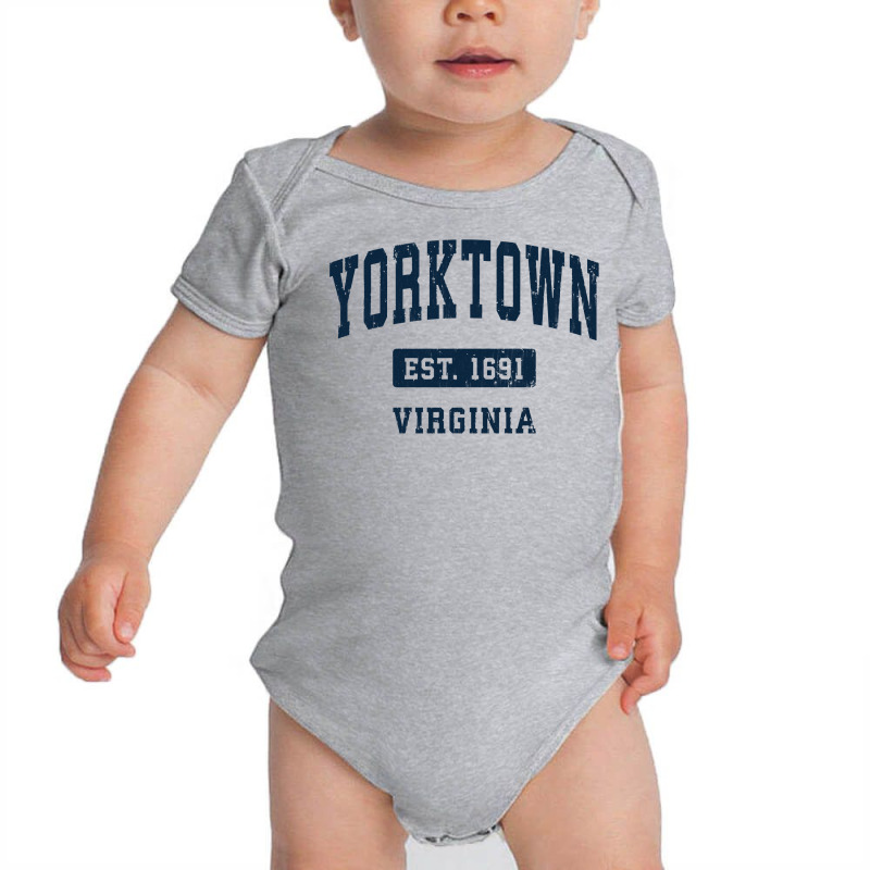 Yorktown Virginia Va Vintage Athletic Sports Design Long Sleeve T Shir Baby Bodysuit by cm-arts | Artistshot