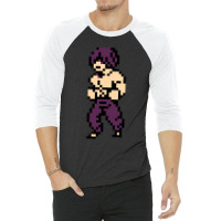 8-bit Chin Tri-blend 3/4 Sleeve Shirt | Artistshot