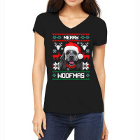 Cocker Spaniel Gift For Merry Christmas Woofmas Clothes T Shirt Women's V-neck T-shirt | Artistshot