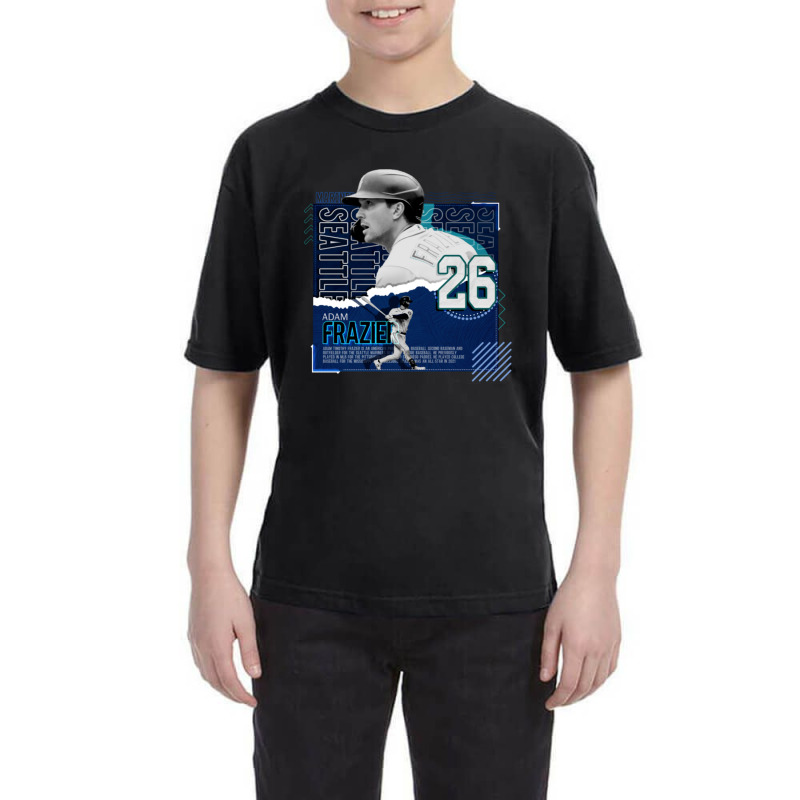 Adam Frazier Baseball Paper Poster Mariners Youth Tee | Artistshot