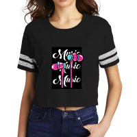 Music In Ear Headphones Songs Songs Scorecard Crop Tee | Artistshot