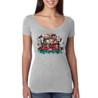 Christmas On The Farm Merry Christmas Farm Animals Western Tank Top Women's Triblend Scoop T-shirt | Artistshot