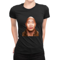 Dwayne The Wok Johnson -the Wock In Chinese Social Credit Points Meme  Ladies Fitted T-shirt | Artistshot