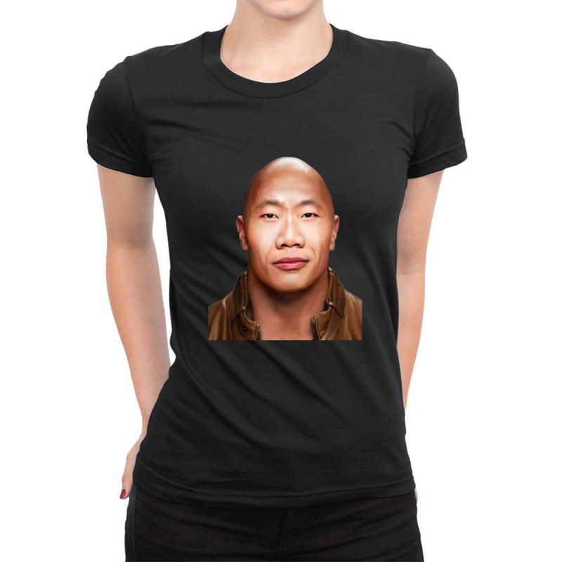 Dwayne The Wok Johnson -the Wock In Chinese Social Credit Points Meme  Ladies Fitted T-Shirt by JillMarie | Artistshot