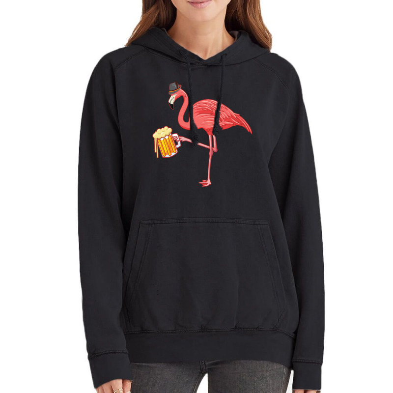 Beer Drinking Flamingo Drinker Wading Bird Oktoberfest Gift Sweatshirt Vintage Hoodie by cm-arts | Artistshot