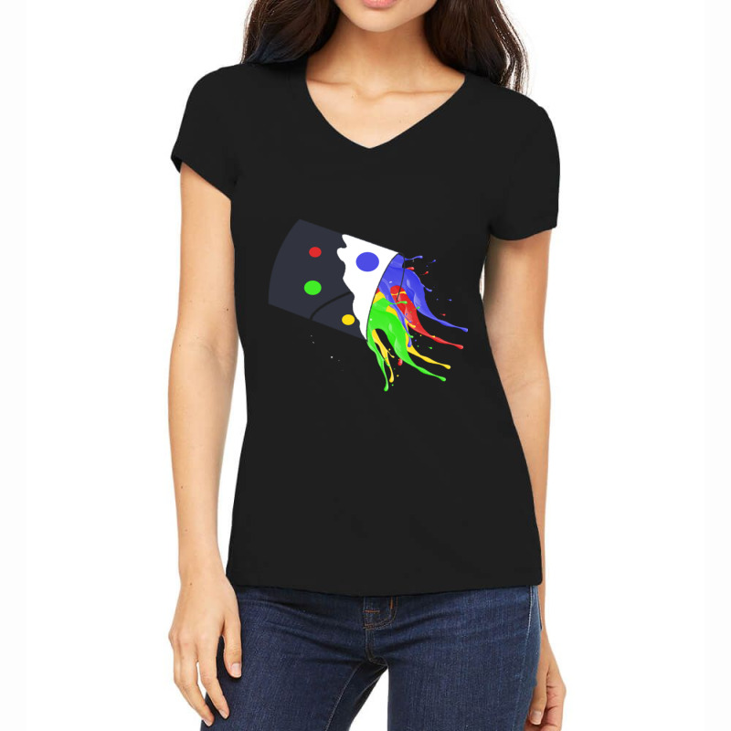 Color Women's V-Neck T-Shirt by ERNIEHERNANDEZ | Artistshot