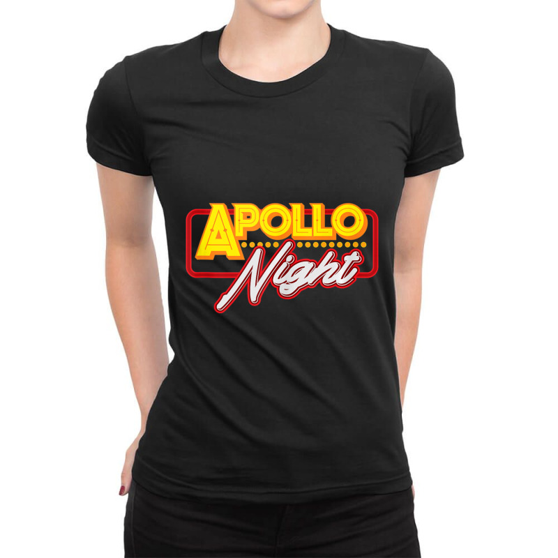 Apollo Night At The Music Theater Hall Ladies Fitted T-Shirt by cm-arts | Artistshot