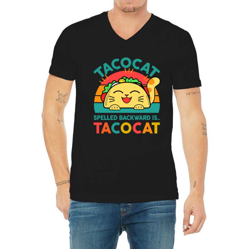 Taco Cat Cute V-neck Tee | Artistshot