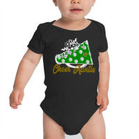 Cheer Auntie Shirt, Green Megaphone Heart Flower Accent T Shirt Baby Bodysuit | Artistshot