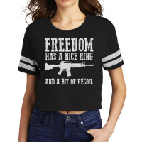 Awesome Freedom Has A Nice Ring And A Bit Of Recoil Sweatshirt Scorecard Crop Tee | Artistshot