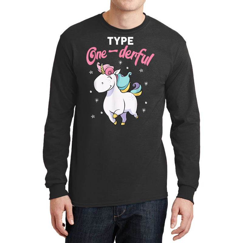 Type Onederful Shirt Type 1 Diabetes Awareness Unicorn T Shirt Long Sleeve Shirts by cm-arts | Artistshot