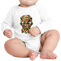 United Animal Kingdom Sugar Skull   Day Of The Dead Long Sleeve Baby Bodysuit | Artistshot