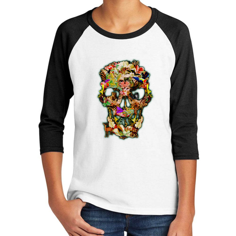 United Animal Kingdom Sugar Skull   Day Of The Dead Youth 3/4 Sleeve by sepulohsepuluh | Artistshot