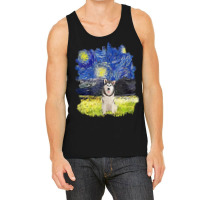 Starry Night Impressionist   Dog Art Alaskan Malamute T Shirt Tank Top | Artistshot