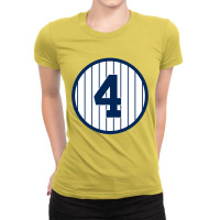 Lou Gehrig #4 Merch Legend Ladies Fitted T-shirt | Artistshot