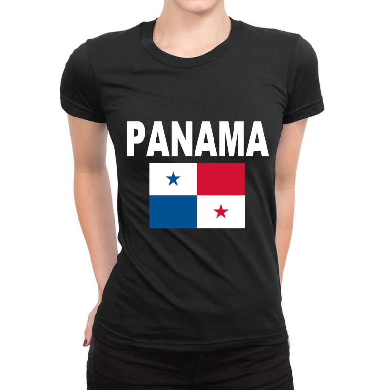 Flag Panama Pullover Hoodie Cool Panamanian Flags Gift Top Ladies Fitted T-Shirt by cm-arts | Artistshot