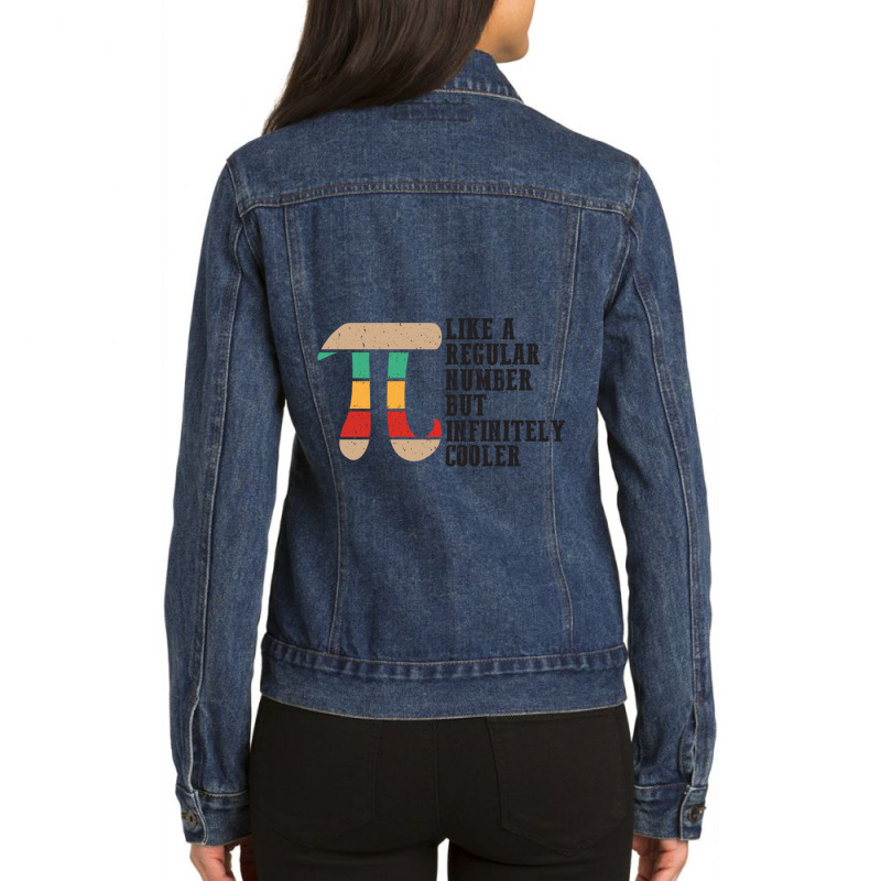 Like A Regular Number But Infinitely Cooler Funny Great Idea For Gift Ladies Denim Jacket by cm-arts | Artistshot