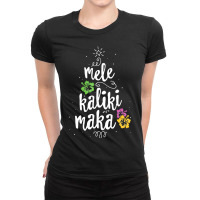 Mele Kalikimaka Christmas Tree Hawaiian Hawaii Xmas Ladies Fitted T-shirt | Artistshot