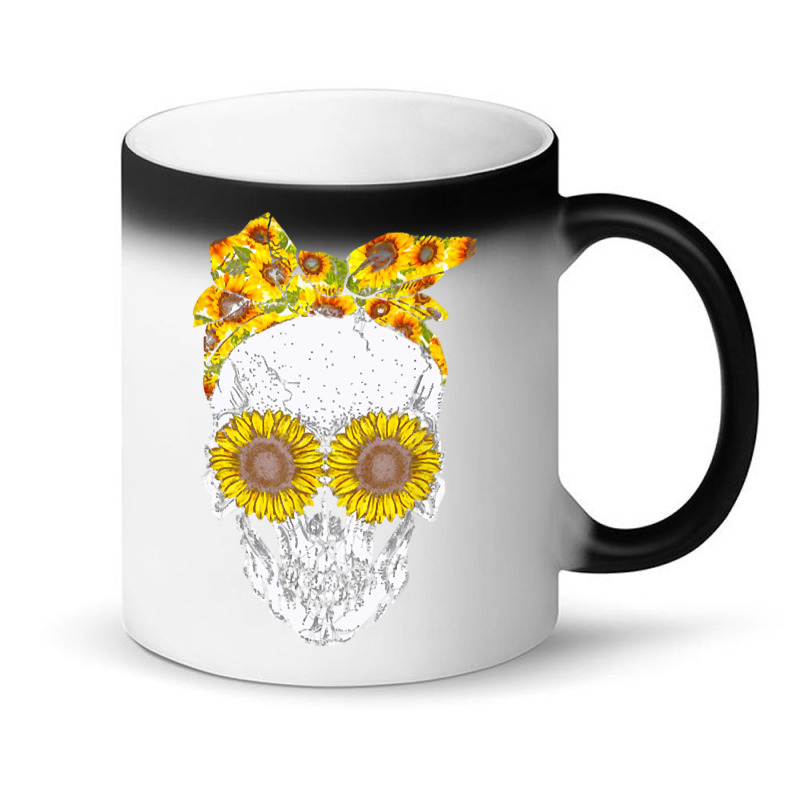 Skull Sunflower, Skull Sunflower Vintage, Skull Sunflower Art, Skull S Magic Mug | Artistshot