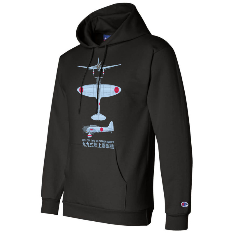 Aichi D3a Bomber Ww2 Japanese Carrier Plane Diagram Gifts Champion Hoodie by Kanmosrin52 | Artistshot