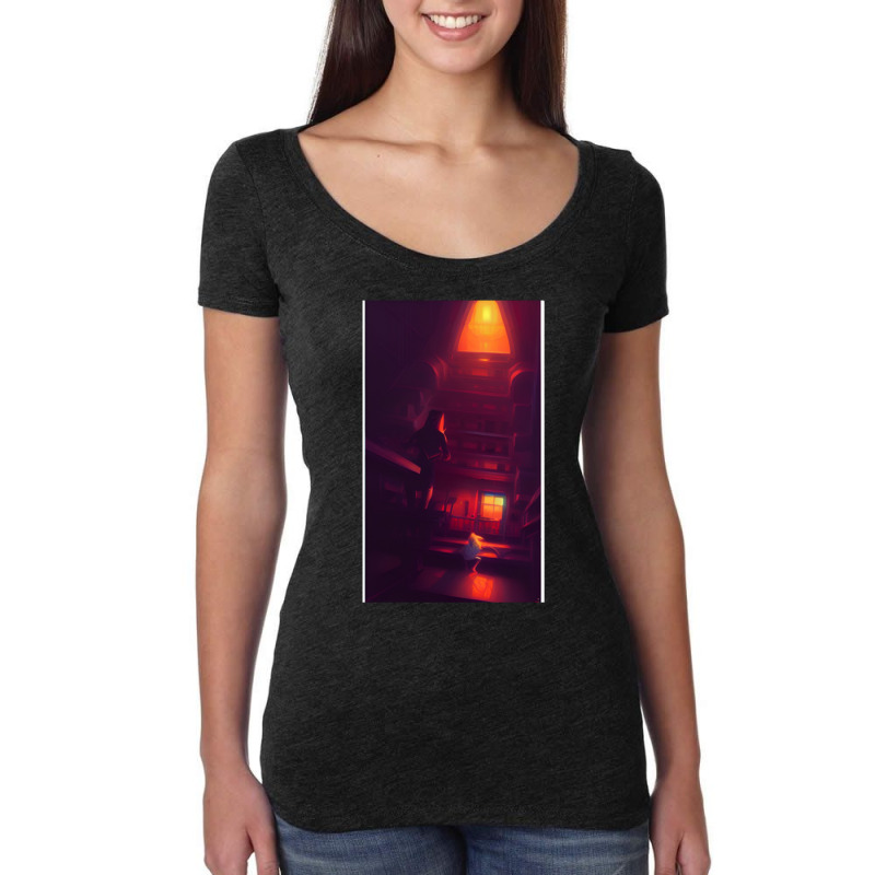 Jimmy Lee - Art Made By Ai Women's Triblend Scoop T-shirt by ERNIEHERNANDEZ | Artistshot