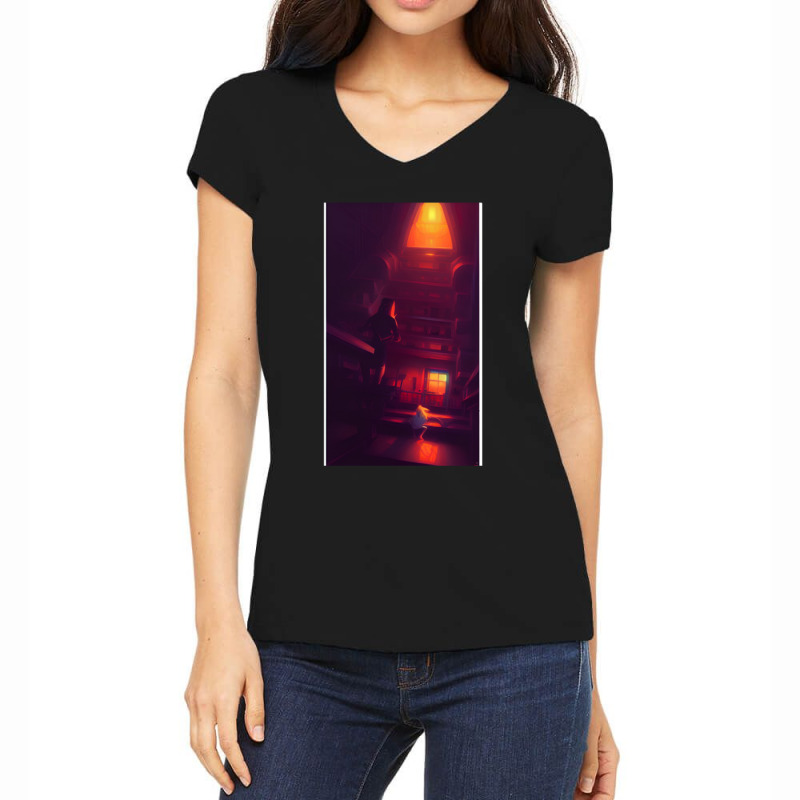 Jimmy Lee - Art Made By Ai Women's V-Neck T-Shirt by ERNIEHERNANDEZ | Artistshot