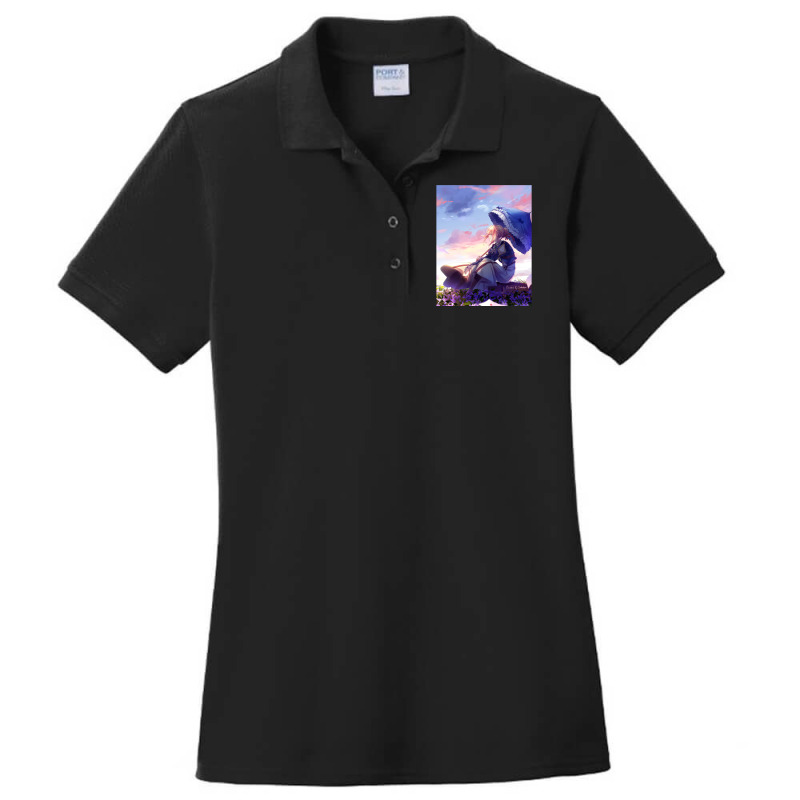 Violet Evergarden Kimi No Na Wa Violet Evergarden Parasol Violet Everg Ladies Polo Shirt by JESUSELIZALDE | Artistshot