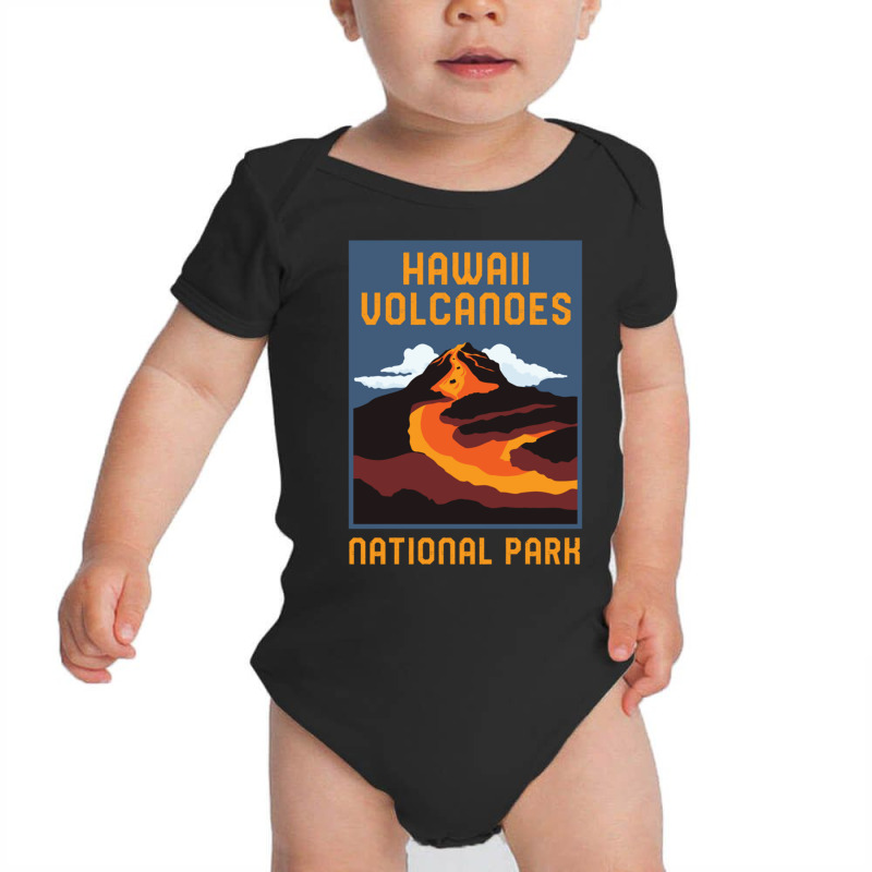 Hawaii Volcanoes National Park Big Island Retro Graphic Pullover Hoodi Baby Bodysuit by cm-arts | Artistshot