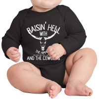 The Hippies And Cowboys Long Sleeve Baby Bodysuit | Artistshot