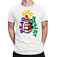 Read Rise Resist Girl With Books T-shirt | Artistshot