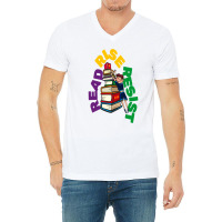 Read Rise Resist Girl With Books V-neck Tee | Artistshot