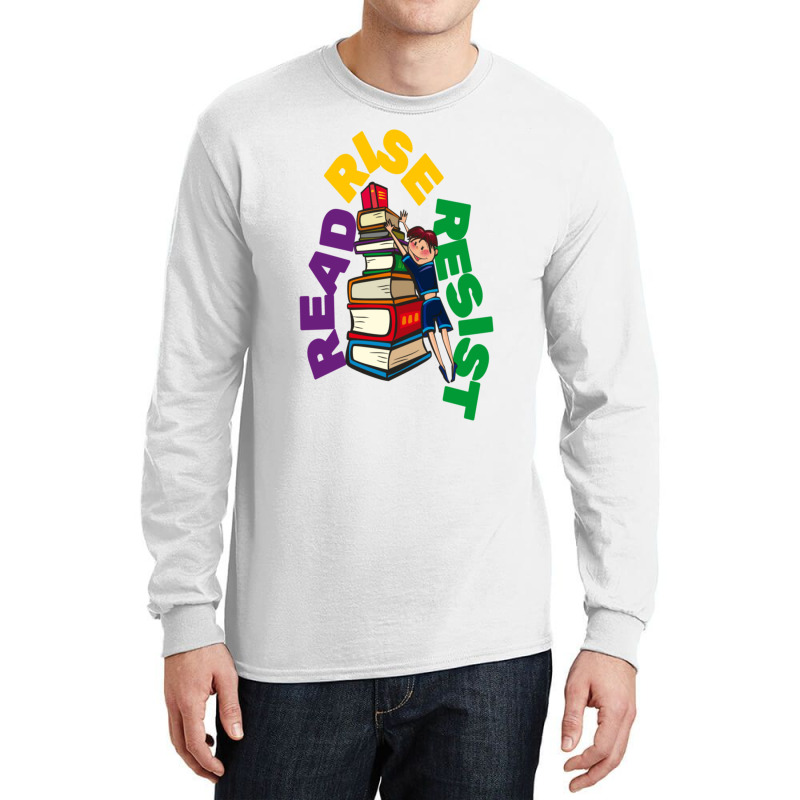 Read Rise Resist Girl With Books Long Sleeve Shirts | Artistshot