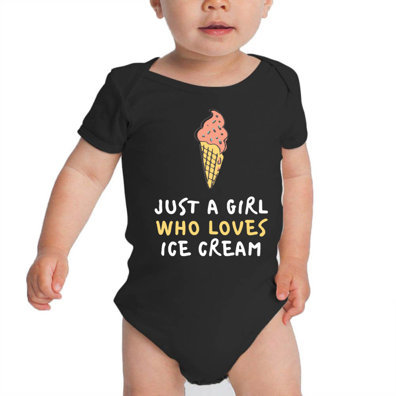 Ice Cream Nutritionist Dietitian Chef T  Shirt Just A Girl Who Loves Baby Bodysuit by pintailminnow | Artistshot