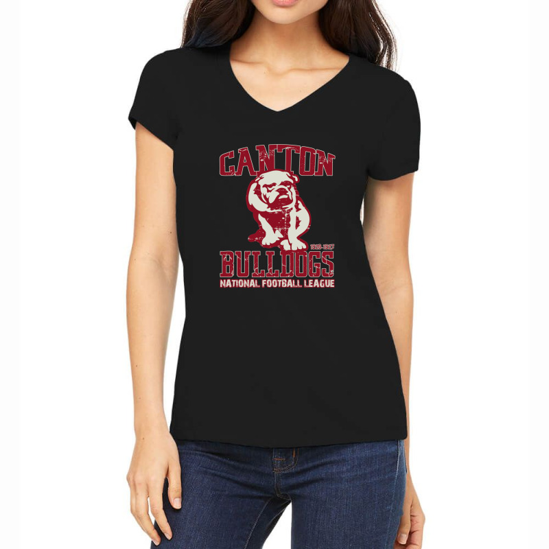 Canton Bulldogs Women's V-neck T-shirt | Artistshot