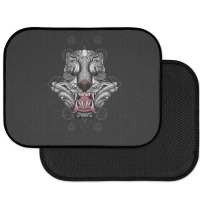 Tiger Head Vector Illustration, Tiger's Ferocious Head, Tiger's Fearso Rear Car Mat | Artistshot