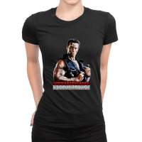 Arnold Man Schwarzenegger Commando Classic Ladies Fitted T-shirt | Artistshot