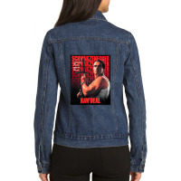 Arnold Man Schwarzenegger Raw Deal Poster Ladies Denim Jacket | Artistshot