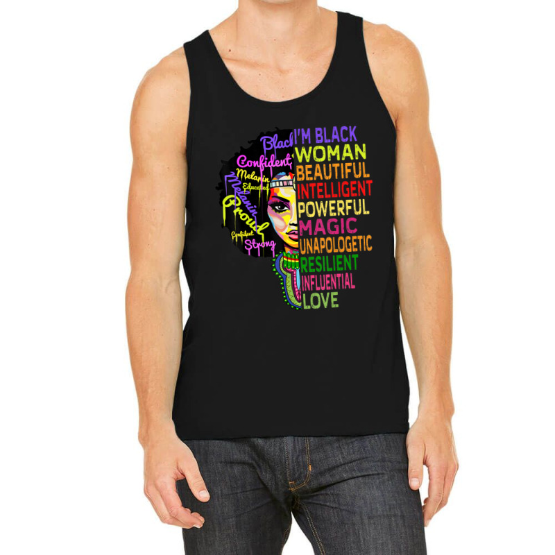 I Am Black History Month Woman Black Girl Magic Melanin Tank Top by laughingtuy | Artistshot