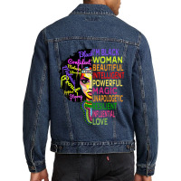 I Am Black History Month Woman Black Girl Magic Melanin Men Denim Jacket | Artistshot