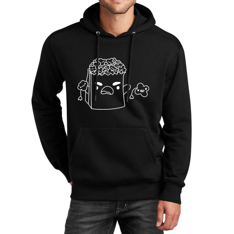 Angry Popcorn Bag In White Unisex Hoodie by Kanmosrin52 | Artistshot