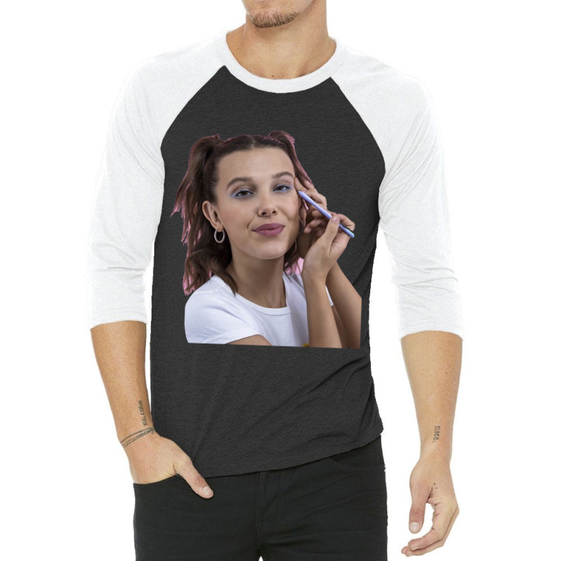 Great Model Millie Bobby Great Model Brown Florence More Then Awesome 3/4 Sleeve Shirt | Artistshot