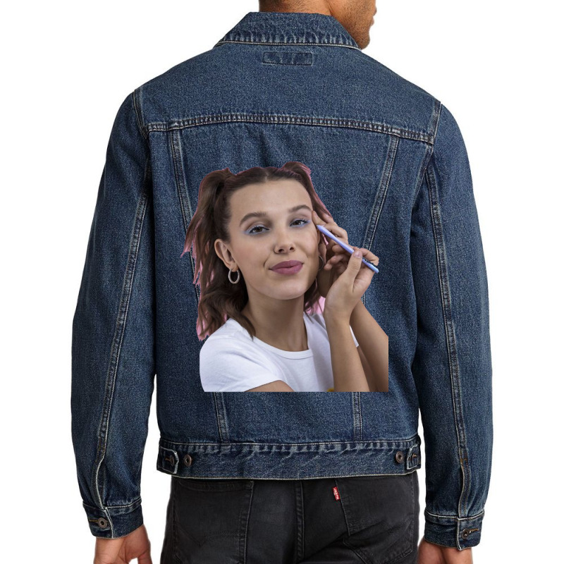 Great Model Millie Bobby Great Model Brown Florence More Then Awesome Men Denim Jacket | Artistshot