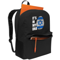 Fingerprint Dna Biometry Israel Flag T Shirt Backpack | Artistshot