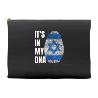 Fingerprint Dna Biometry Israel Flag T Shirt Accessory Pouches | Artistshot