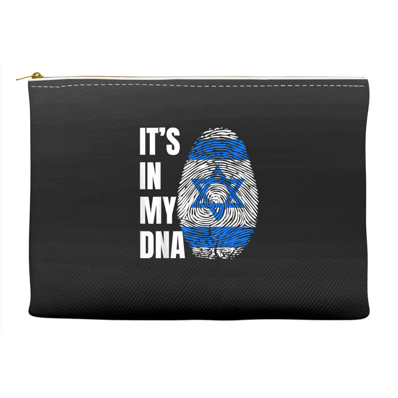 Fingerprint Dna Biometry Israel Flag T Shirt Accessory Pouches by cm-arts | Artistshot